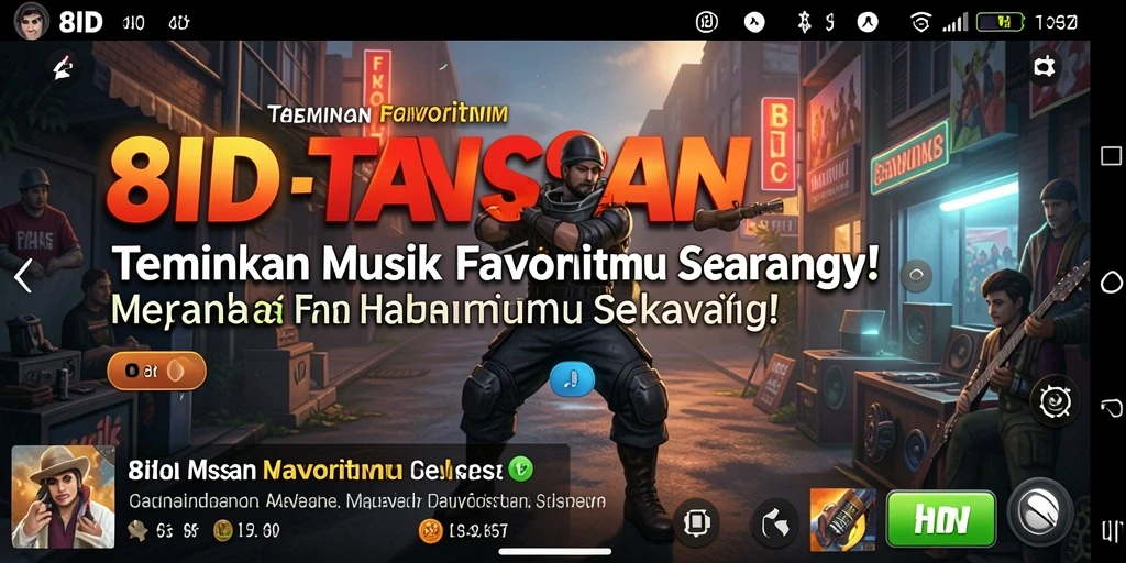 Tampilan gameplay interaktif dari aplikasi musik 8ID.