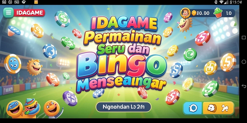 Tampilan gameplay Bingo yang menarik dan interaktif dalam IDAGAME.