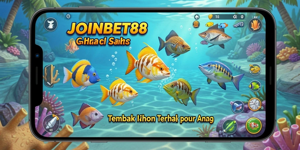Screenshot gameplay JOINBET88 menampilkan aksi tembak ikan yang seru.
