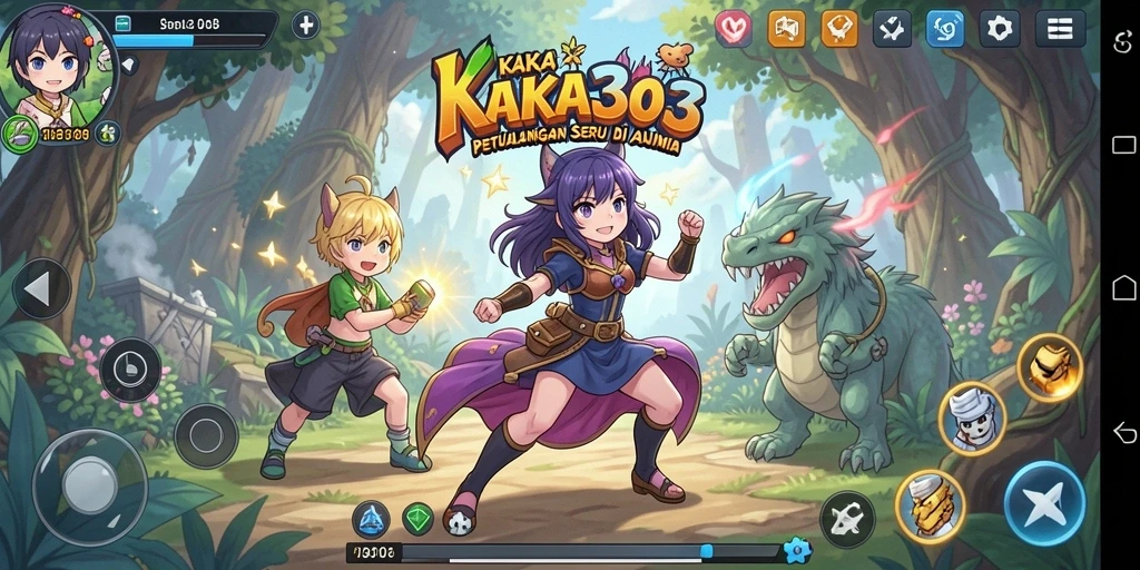 Tangkapan layar KAKA303 menunjukkan petualangan aksi seru di dunia Anime.