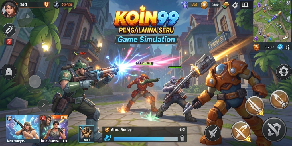 Tangkapan layar utama KOIN99 menampilkan gameplay Simulation yang menarik.