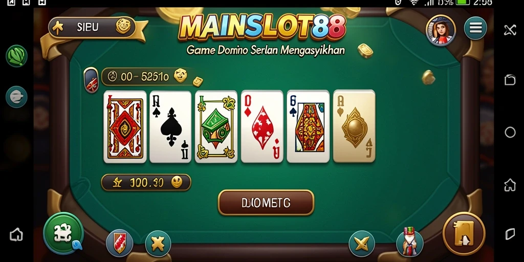 Tampilan seru dari gameplay domino di MAINSLOT88.