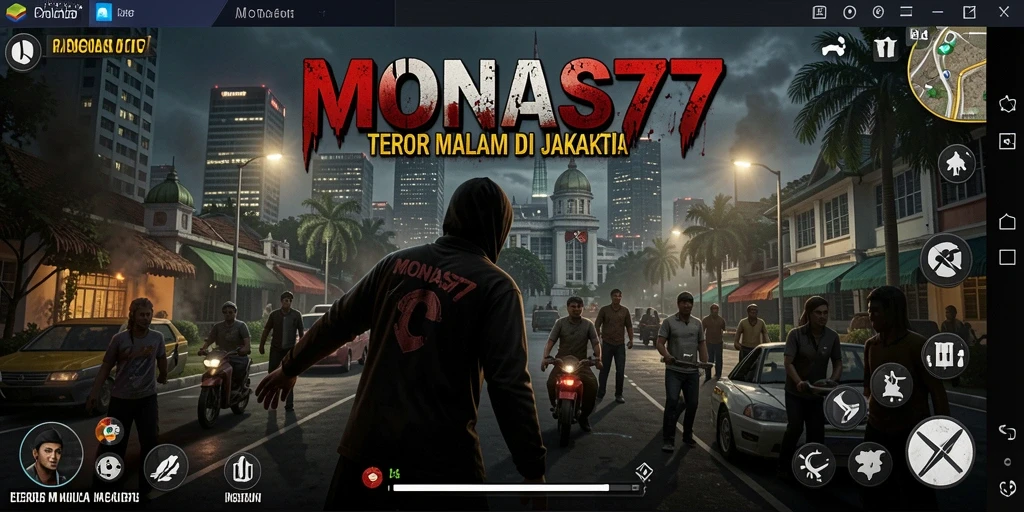 Tangkapan layar gameplay menegangkan dari MONAS77.
