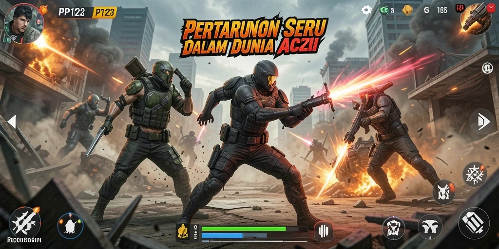 Tampilan gameplay PP123 yang seru dan menegangkan.