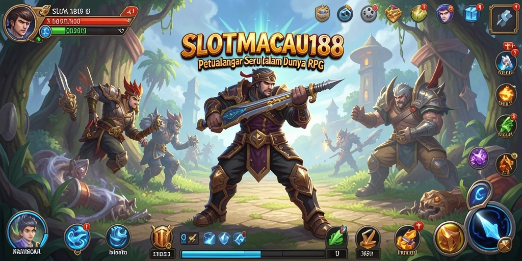 Tampilan gameplay RPG yang menarik dan mendetail di SLOTMACAU188.