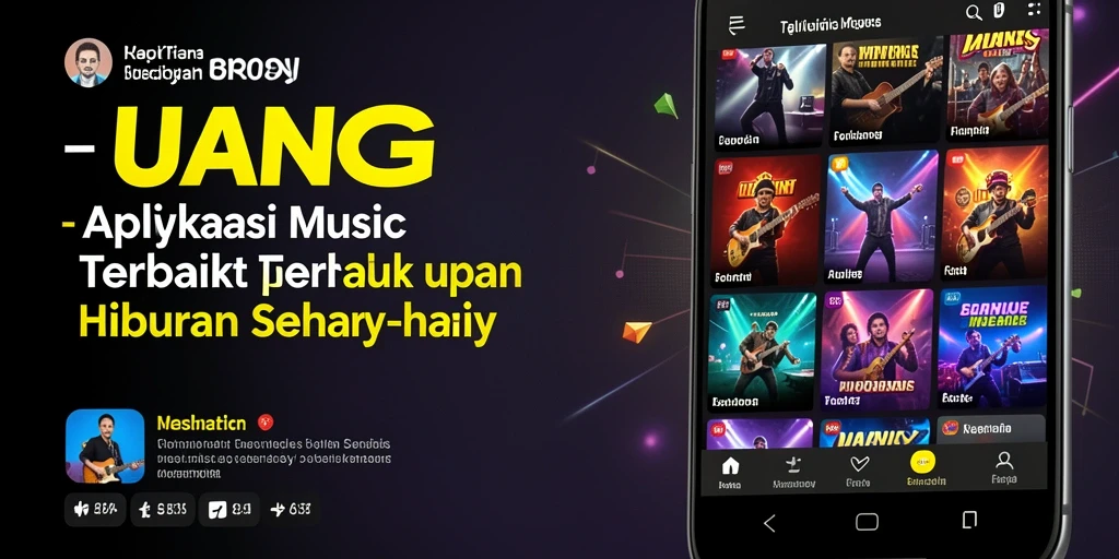 Screenshot gameplay UANG menampilkan antarmuka musik yang menarik.